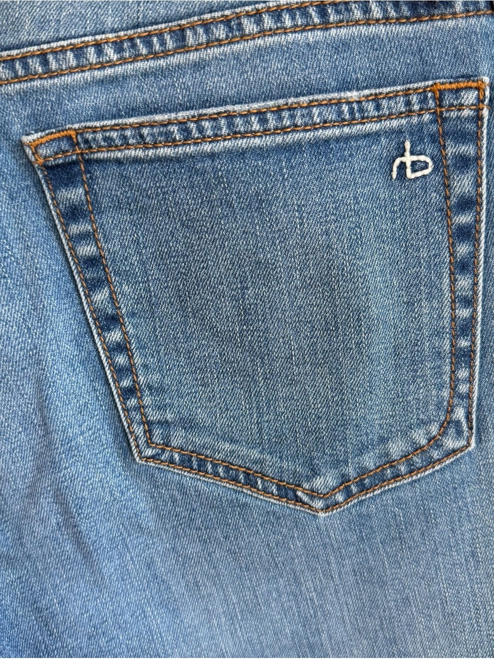 Rag & Bone Dre Low Rise Slim Boyfriend Jeans Size 24 Mick W Holes - Picture 7 of 10